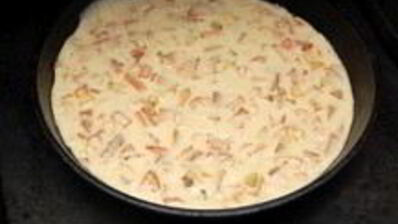 шарлотка с замороженными яблоками