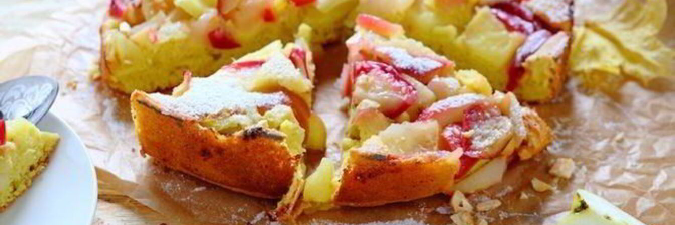 Яблочная шарлотка диетическая