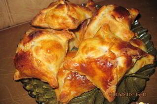 Слойки с бананом и шоколадом