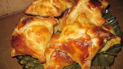 слойки с бананом и шоколадом