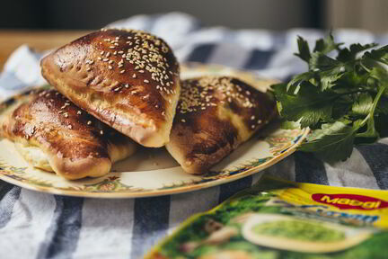 Слойки с фетой и шпинатом