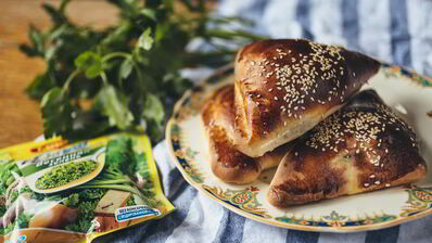 слойки с фетой и шпинатом