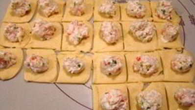 слойки с крабовыми палочками