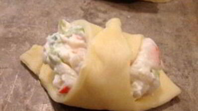 слойки с крабовыми палочками