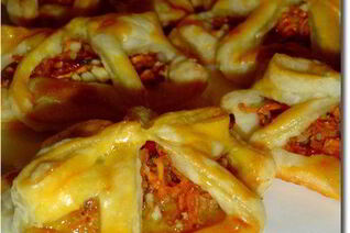 Слойки с тыквенно-ореховой начинкой