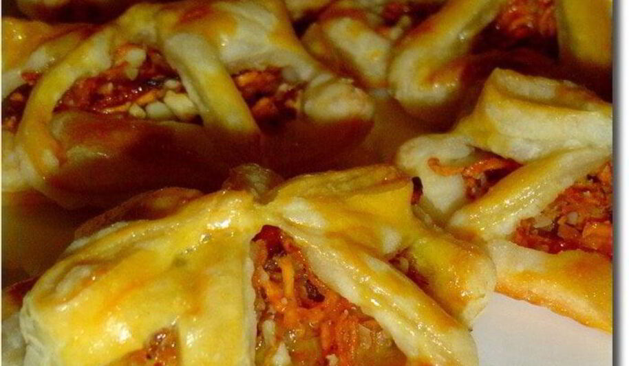 Рецепт слоек с тыквенно-ореховой начинкой