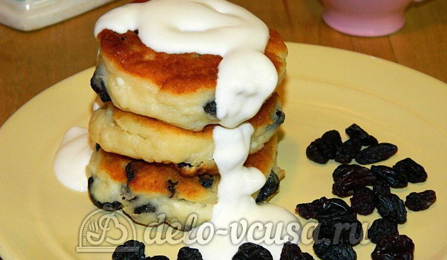 Рецепт сырников с изюмом