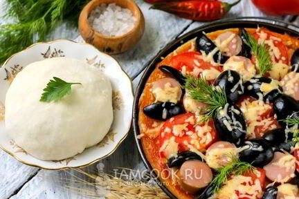 Тесто для пиццы без дрожжей