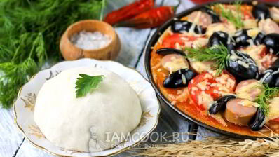 тесто для пиццы без дрожжей