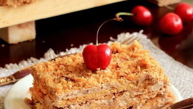 домашний торт наполеон с шоколадным кремом