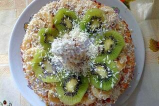 Фруктовый торт блинный Крепвиль Тропический