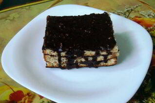 Кофейный бисквит с шоколадным кремом