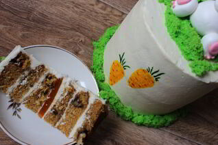 Морковный торт с облепихово-мандариновым кули