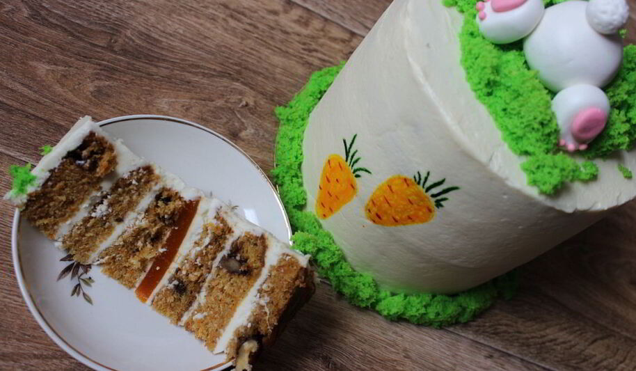 Рецепт морковного торта с облепихово-мандариновым кули