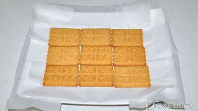 торт без выпечки из печенья с кремом