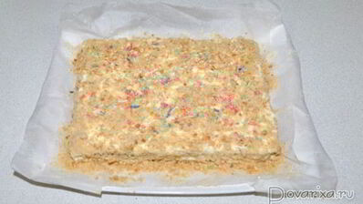торт без выпечки из печенья с кремом