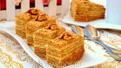 торт медовик с вареной сгущенкой