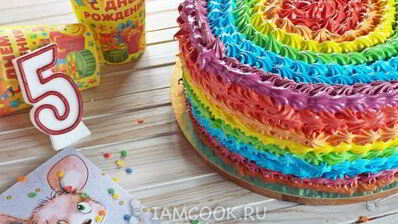 торт радуга