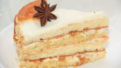 торт с карамельными апельсинами