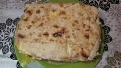 яично-мясной тортик со вкусом шавермы