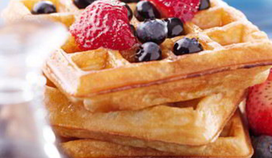 Рецепт брюссельских вафель со свежими ягодами