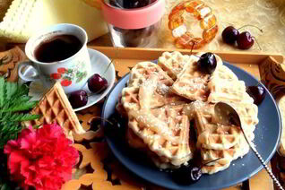 Овсяные вафли с кунжутом