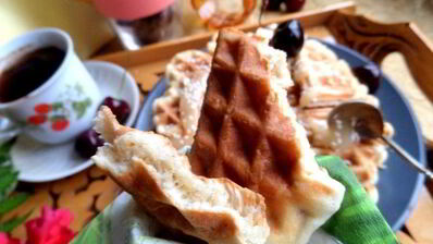 овсяные вафли с кунжутом