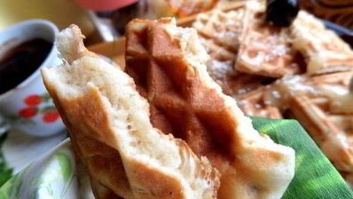 овсяные вафли с кунжутом