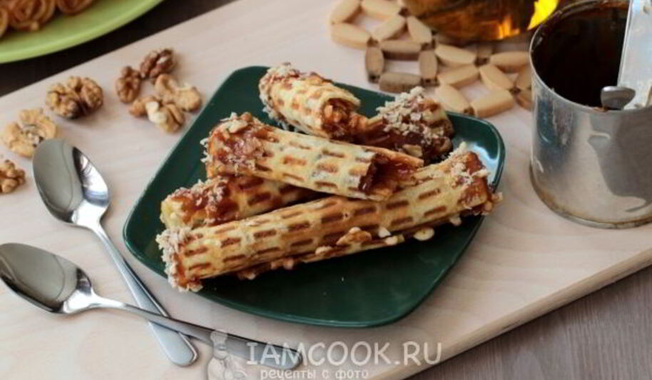 Рецепт трубочек со сгущенкой