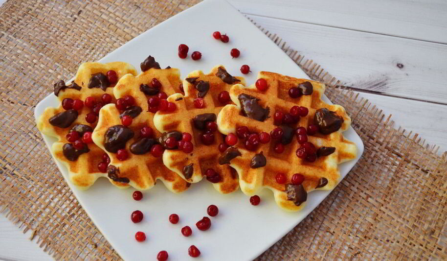 Рецепт творожных вафель