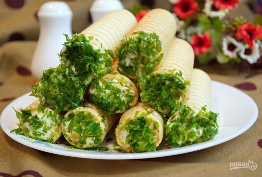 Вафельные трубочки с начинкой