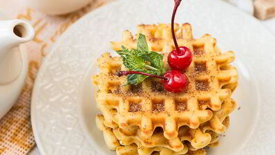 вафли на кукурузной муке с корицей