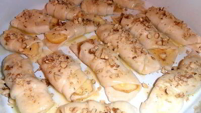 яблочные слойки в лимонадной карамели