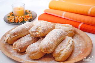 Эклеры со сливочным кремом