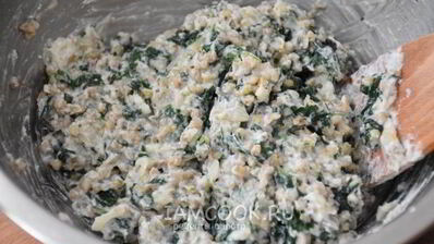 гречневая запеканка с рикоттой и шпинатом