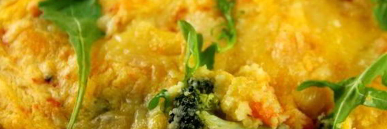 Картофельная запеканка с брокколи