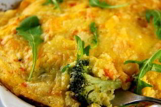 Картофельная запеканка с брокколи