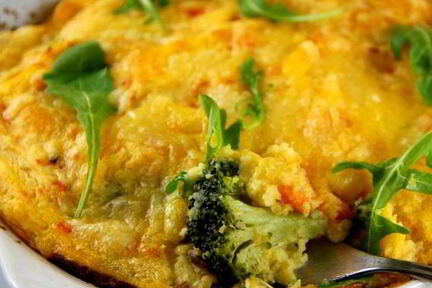 Картофельная запеканка с брокколи