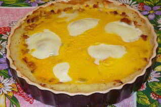 Картофельная запеканка с икрой