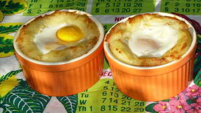 картофельная запеканка с икрой