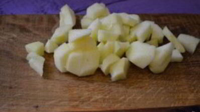 пышная творожная запеканка с яблоками