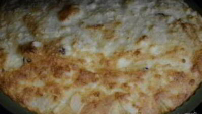 пышная творожная запеканка с яблоками