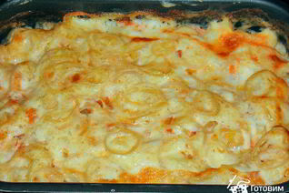 Рыбная запеканка с картофелем