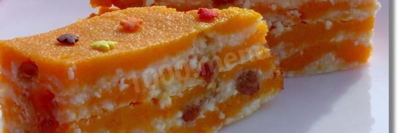 Творожная запеканка диетическая в духовке с тыквой