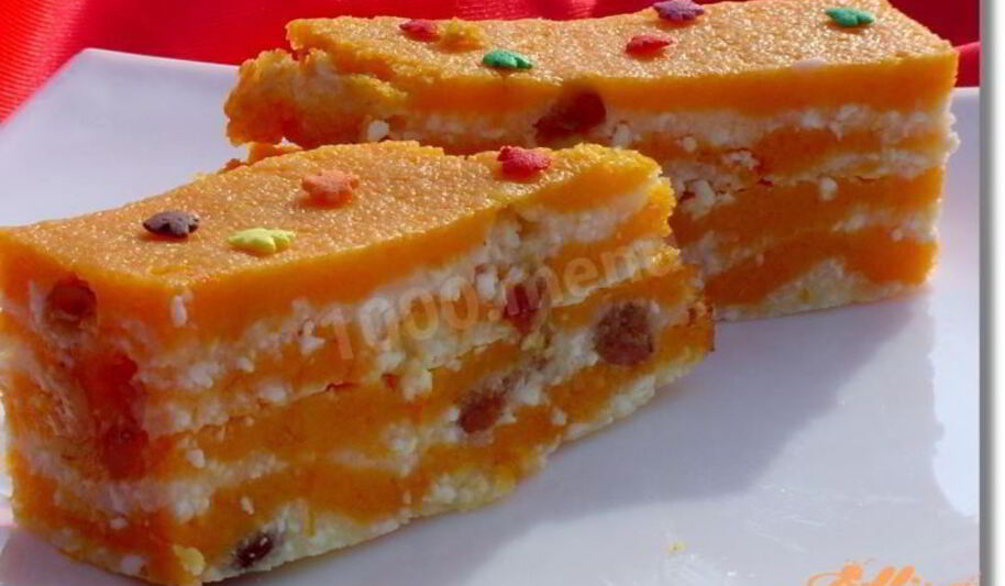 Рецепт творожной запеканки диетической в духовке с тыквой