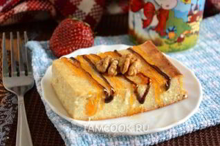 Творожная запеканка с бананом