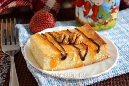 Творожная запеканка с бананом