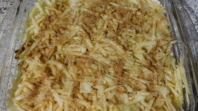 ванильно-рисовая запеканка с яблоками