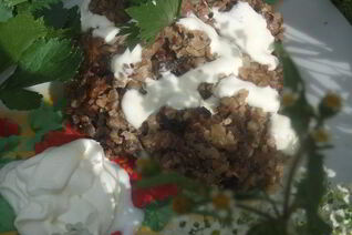 Запеканка гречневая с грибами