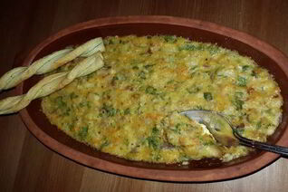 Запеканка из чечевицы с кабачком и сыром